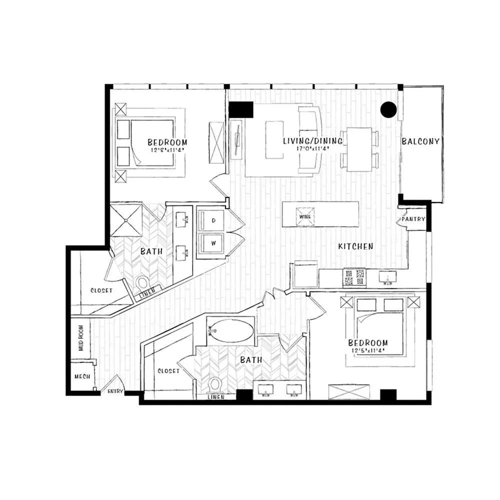 The Alexan Rise apartments Dallas Floor plan 21