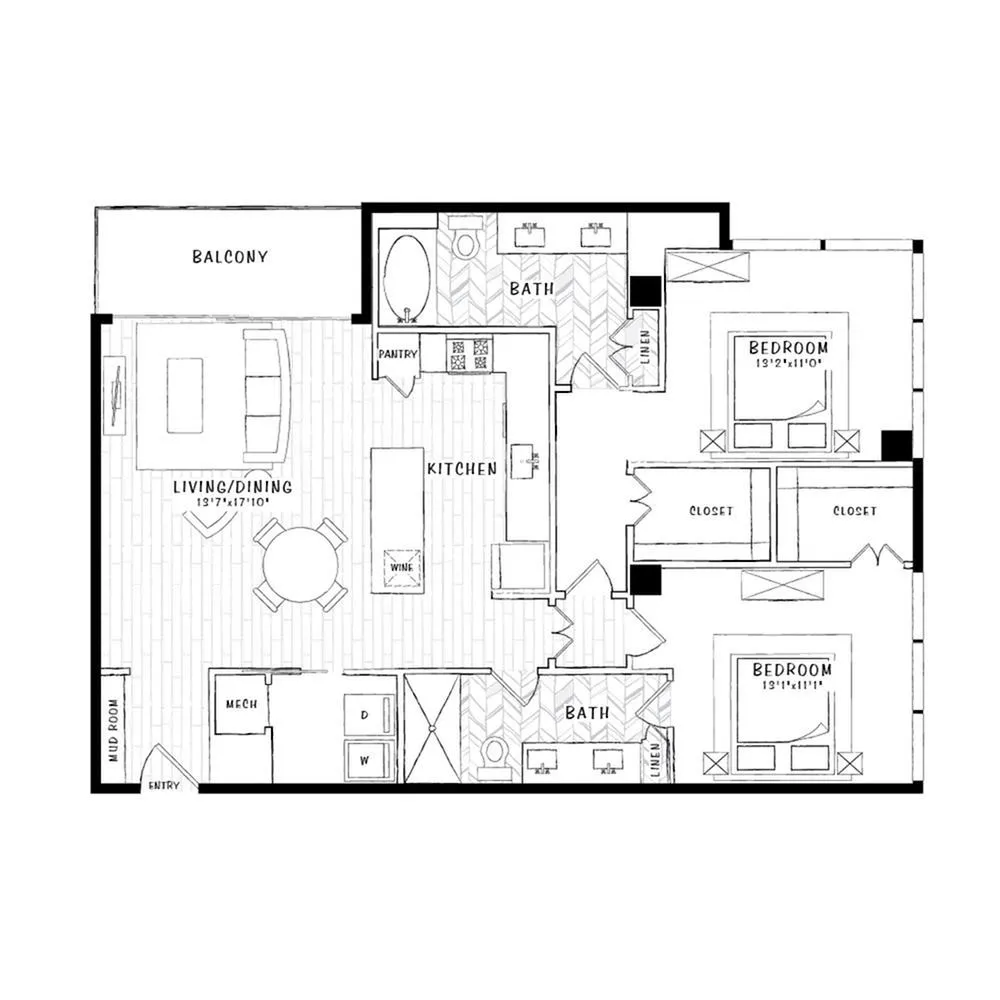 The Alexan Rise apartments Dallas Floor plan 22