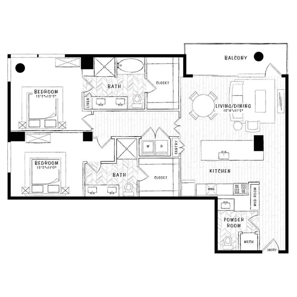 The Alexan Rise apartments Dallas Floor plan 23