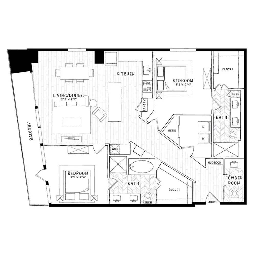 The Alexan Rise apartments Dallas Floor plan 25