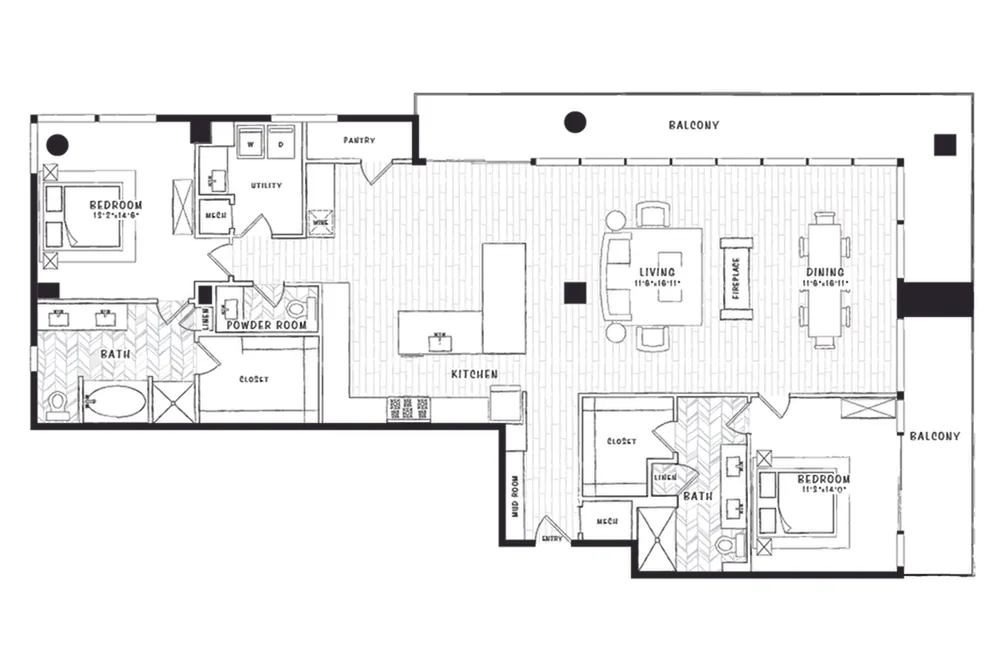 The Alexan Rise apartments Dallas Floor plan 28