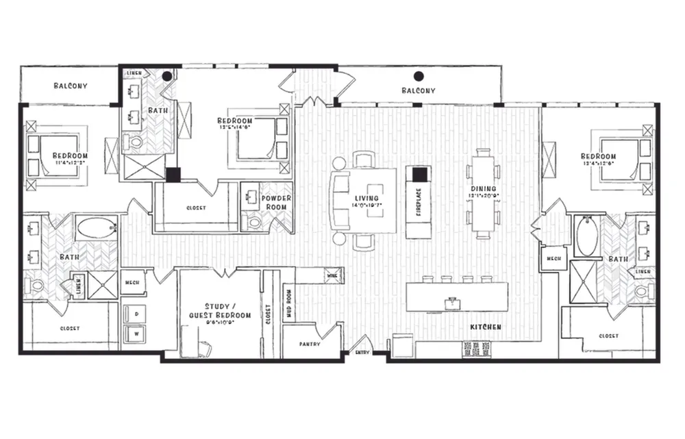 The Alexan Rise apartments Dallas Floor plan 30