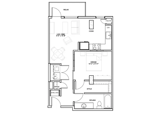 The Alexan Rise apartments Dallas Floor plan 4