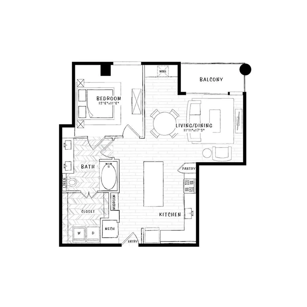 The Alexan Rise apartments Dallas Floor plan 5