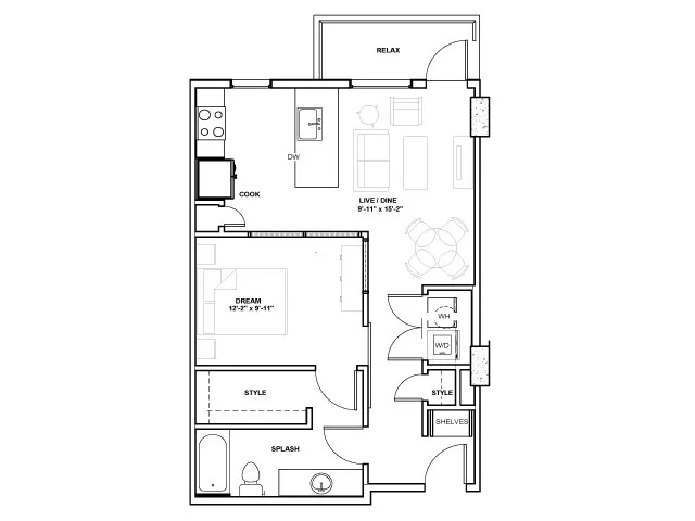 The Alexan Rise apartments Dallas Floor plan 5