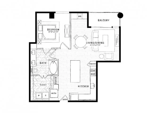 The Alexan Rise apartments Dallas Floor plan 6