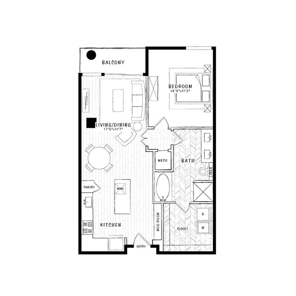 The Alexan Rise apartments Dallas Floor plan 7