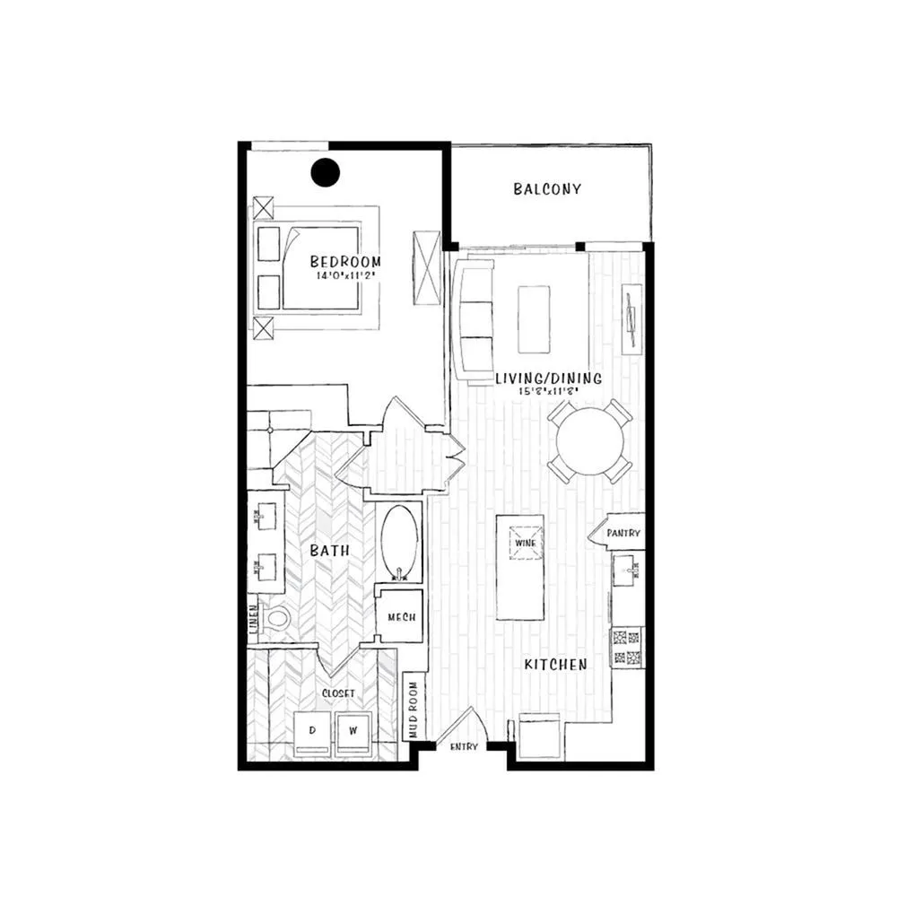 The Alexan Rise apartments Dallas Floor plan 8