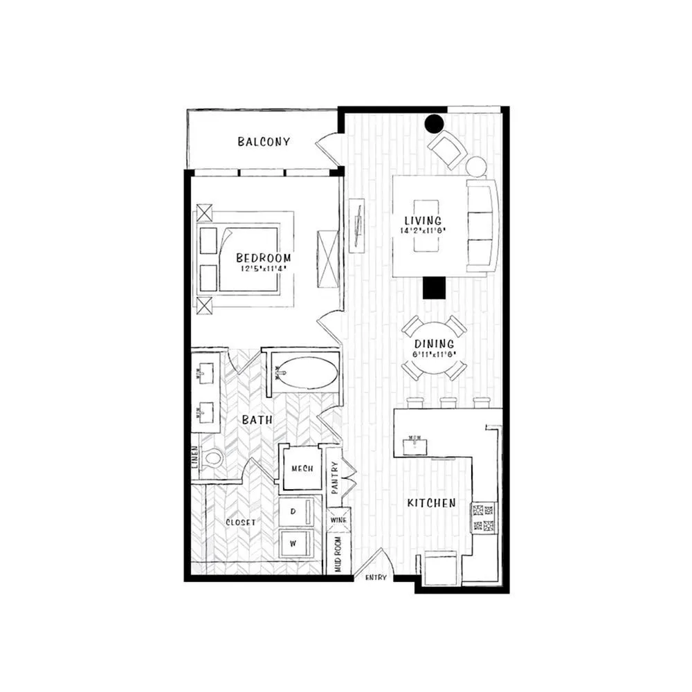 The Alexan Rise apartments Dallas Floor plan 9