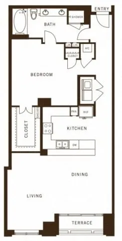 The Ashton Rise apartments Dallas Floor plan 11