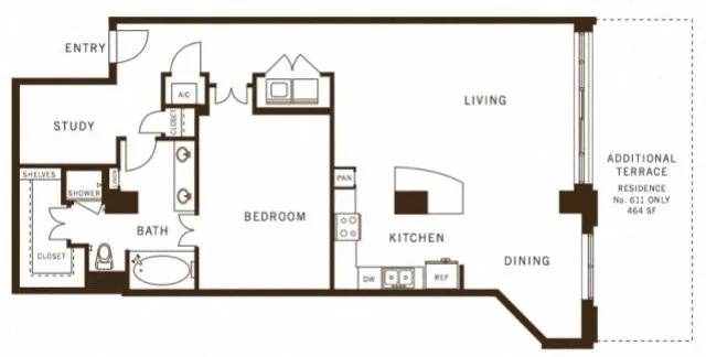 The Ashton Rise apartments Dallas Floor plan 13