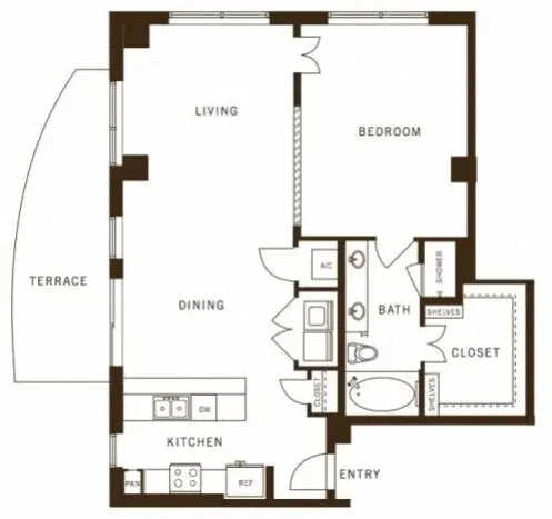 The Ashton Rise apartments Dallas Floor plan 16