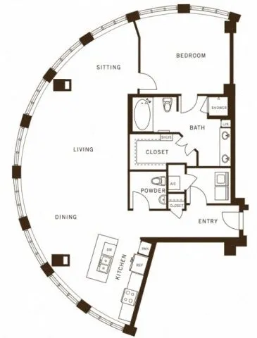 The Ashton Rise apartments Dallas Floor plan 17