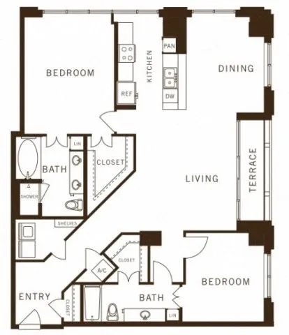 The Ashton Rise apartments Dallas Floor plan 19