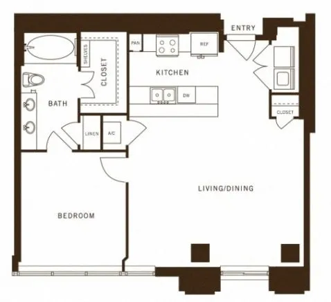 The Ashton Rise apartments Dallas Floor plan 2