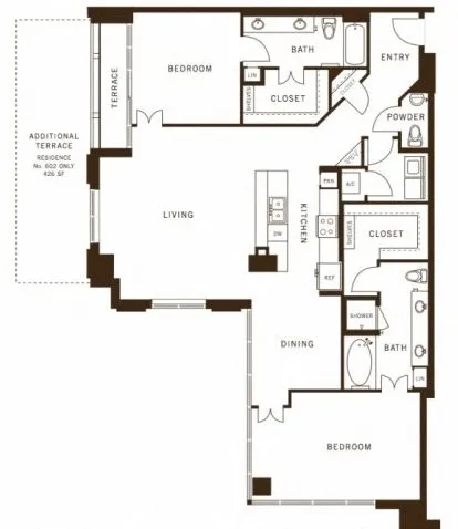 The Ashton Rise apartments Dallas Floor plan 23