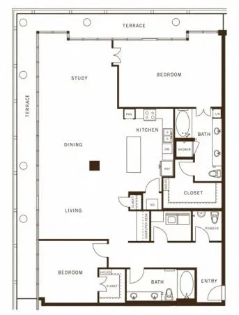 The Ashton Rise apartments Dallas Floor plan 28