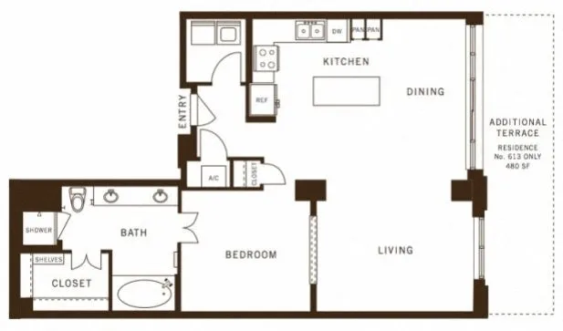 The Ashton Rise apartments Dallas Floor plan 5