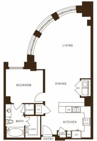 The Ashton Rise apartments Dallas Floor plan 6