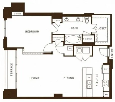 The Ashton Rise apartments Dallas Floor plan 7