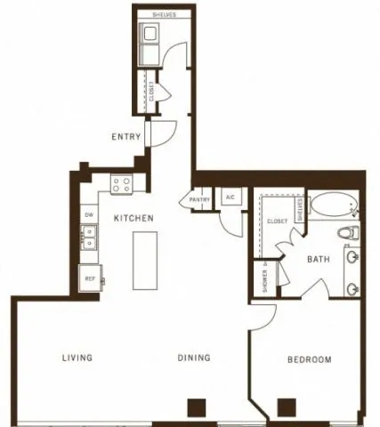 The Ashton Rise apartments Dallas Floor plan 8
