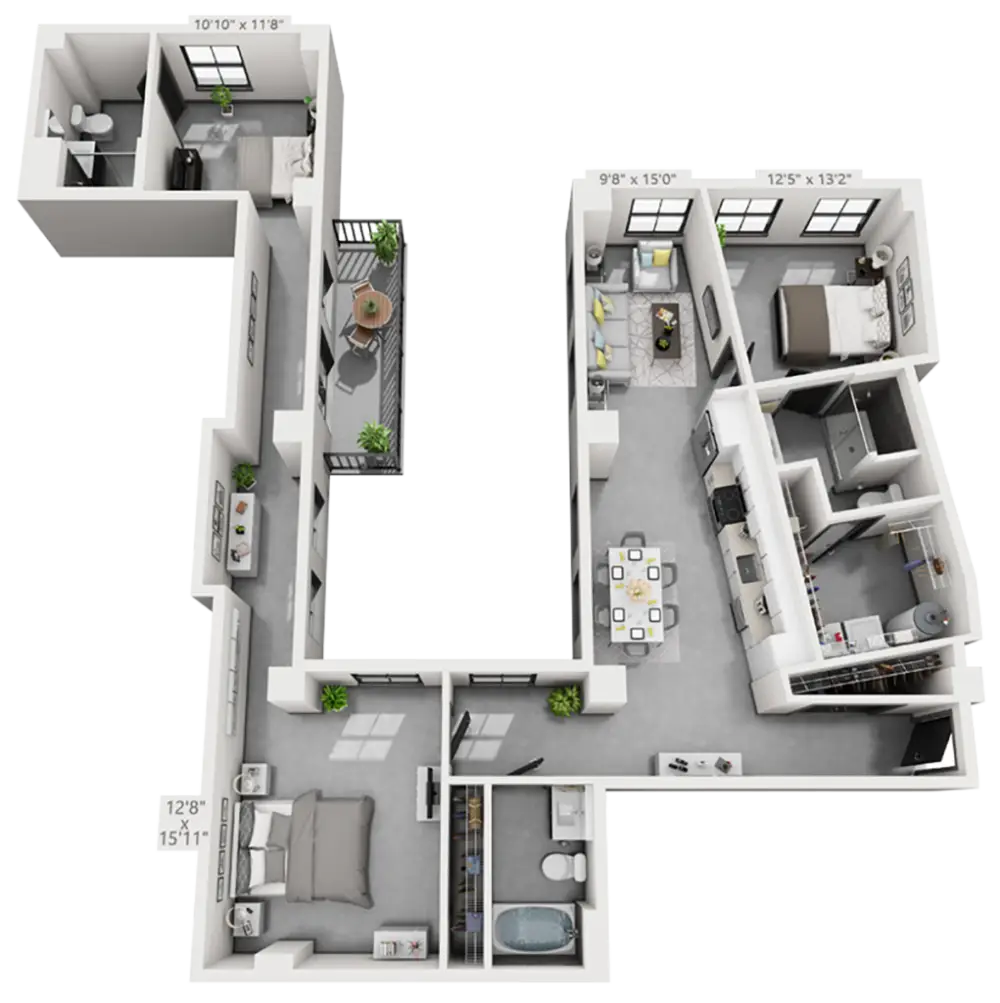 The Drakestone Apartments Rise Apartments Floorplan 33