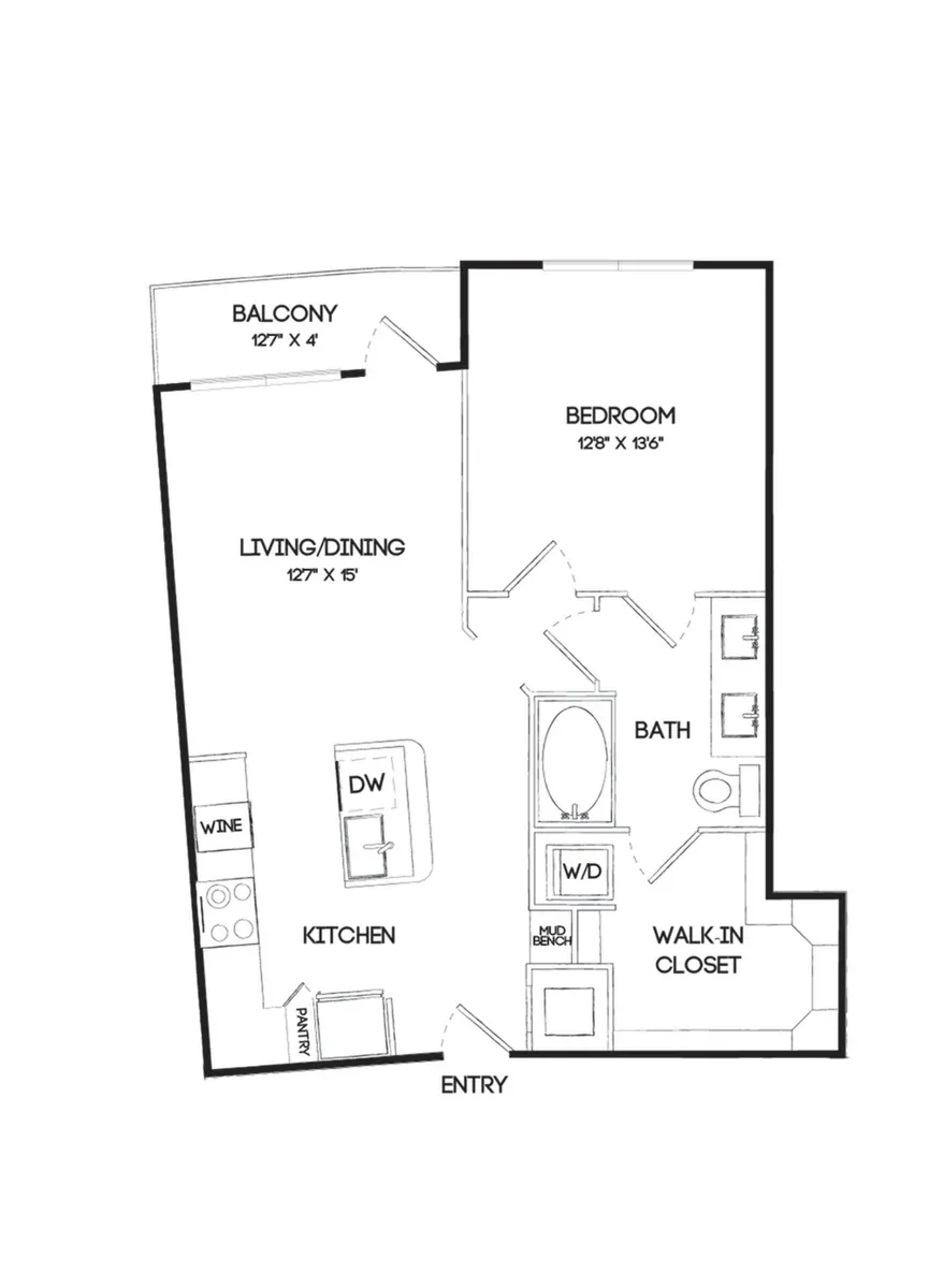The Gabriella Rise apartments Dallas Floor plan 13