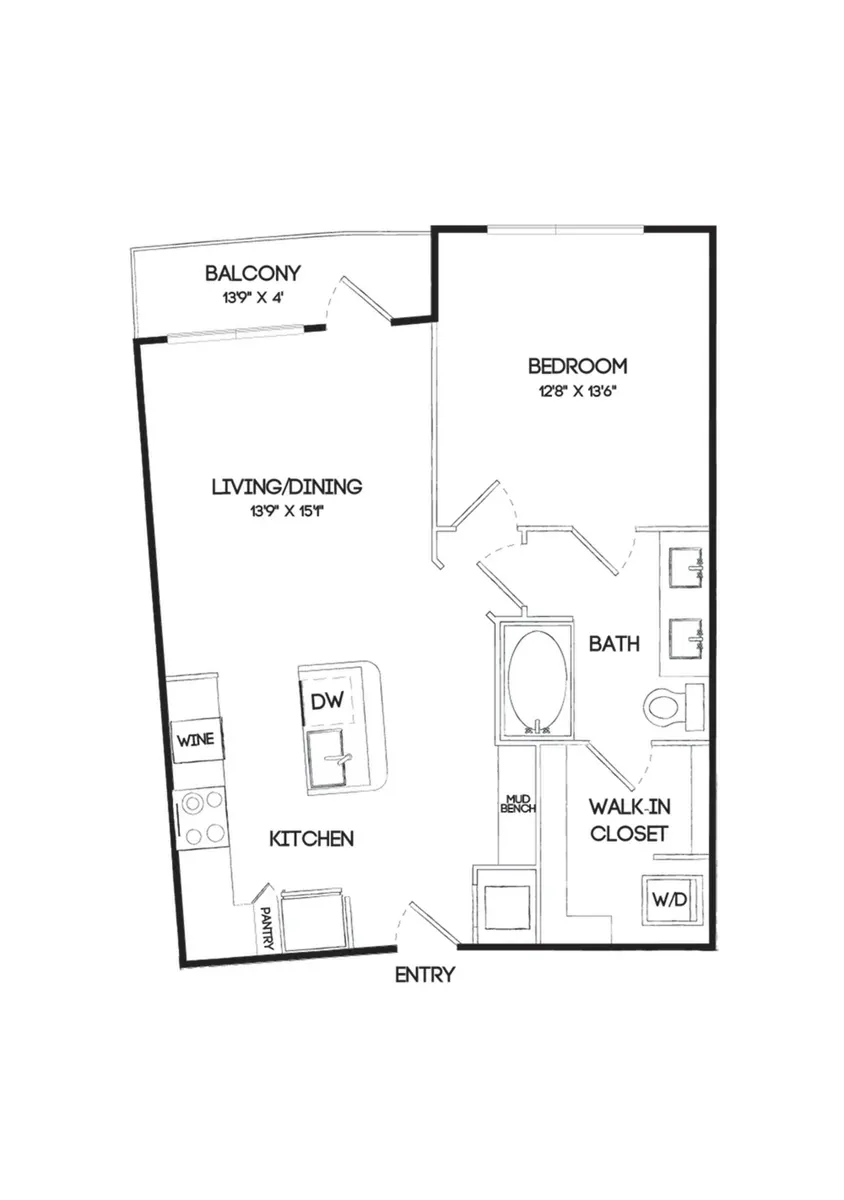 The Gabriella Rise apartments Dallas Floor plan 16