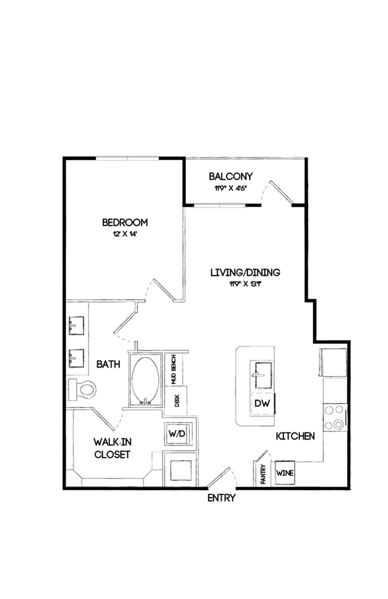 The Gabriella Rise apartments Dallas Floor plan 18