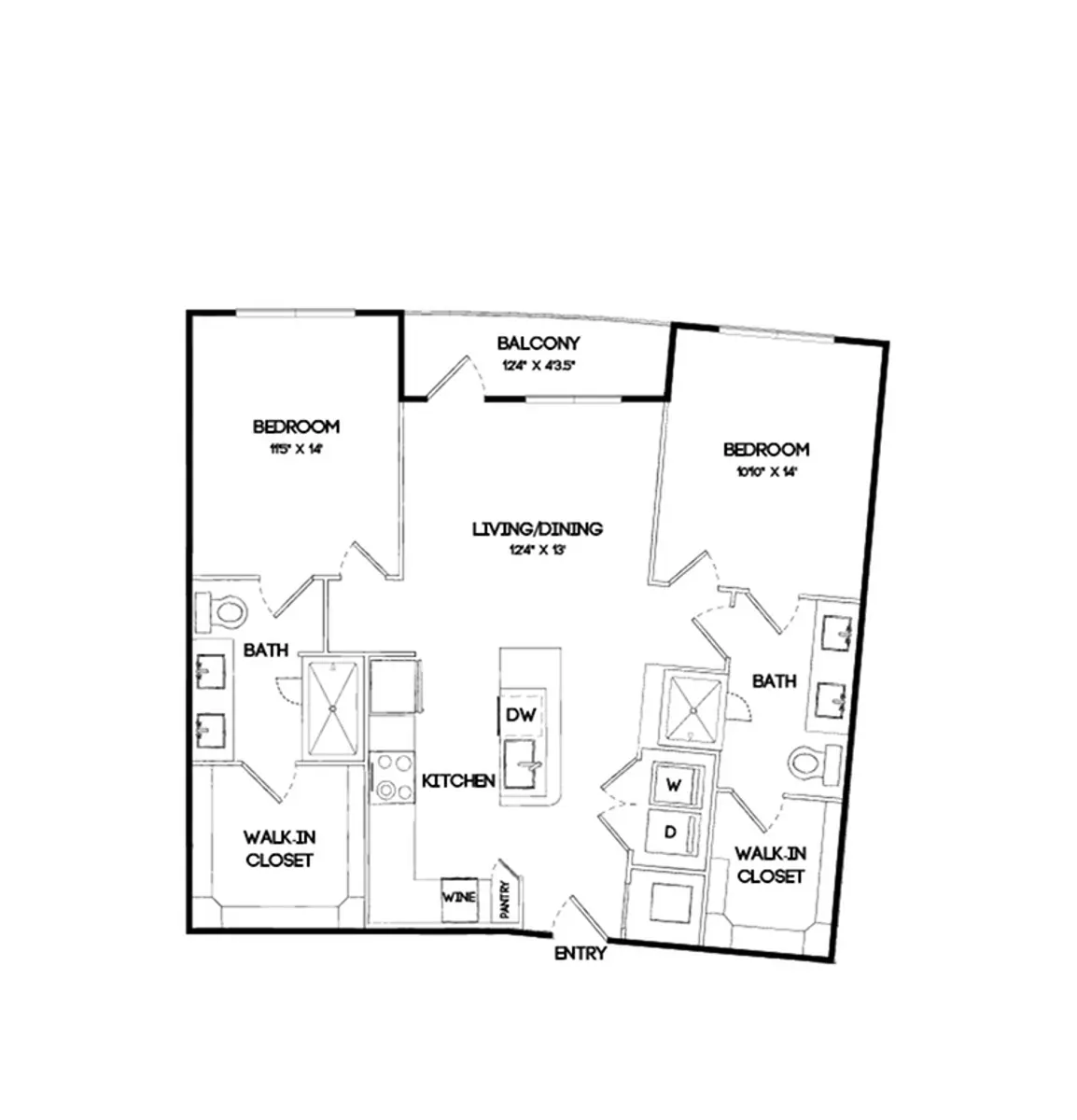 The Gabriella Rise apartments Dallas Floor plan 20