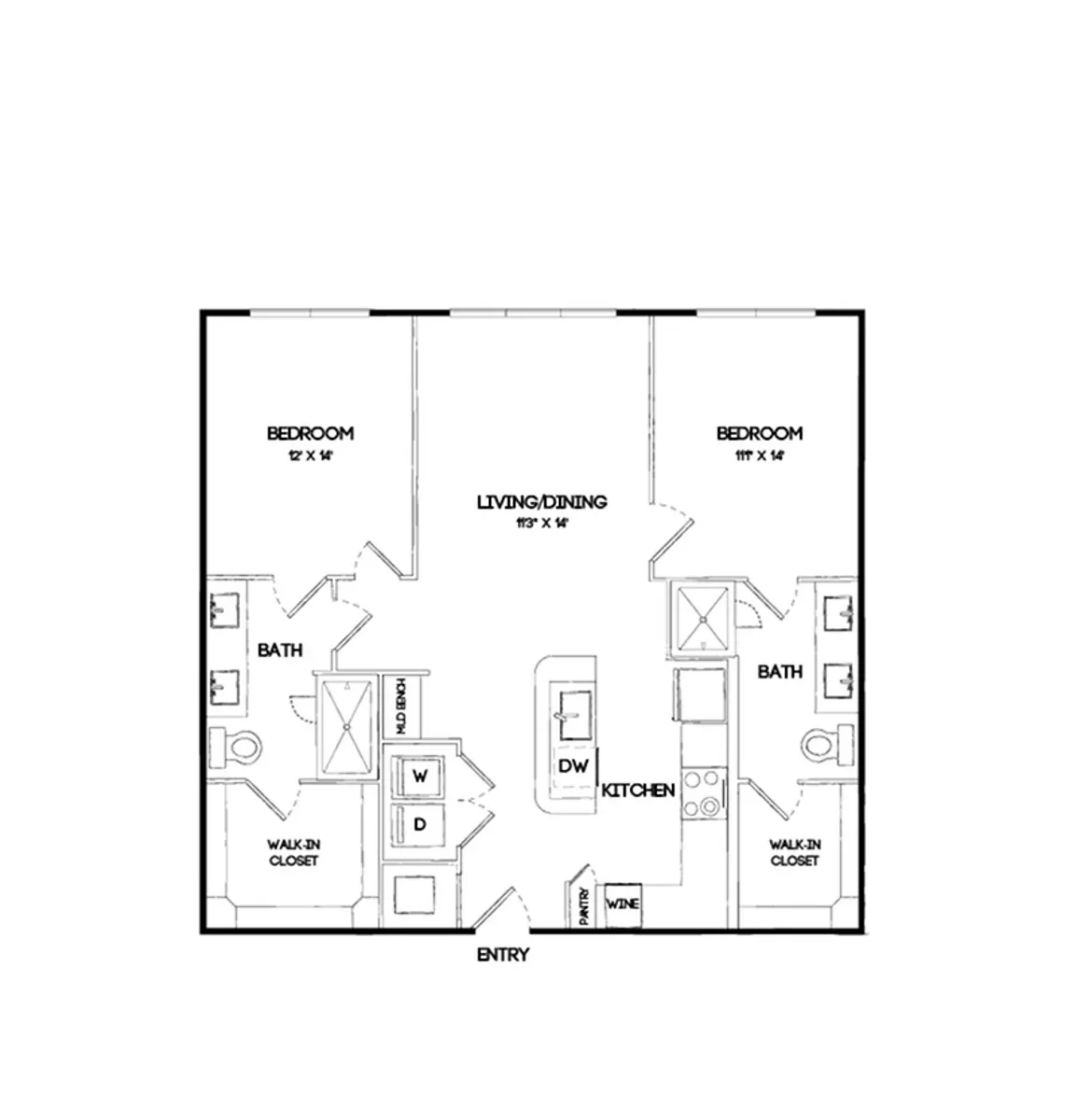 The Gabriella Rise apartments Dallas Floor plan 22