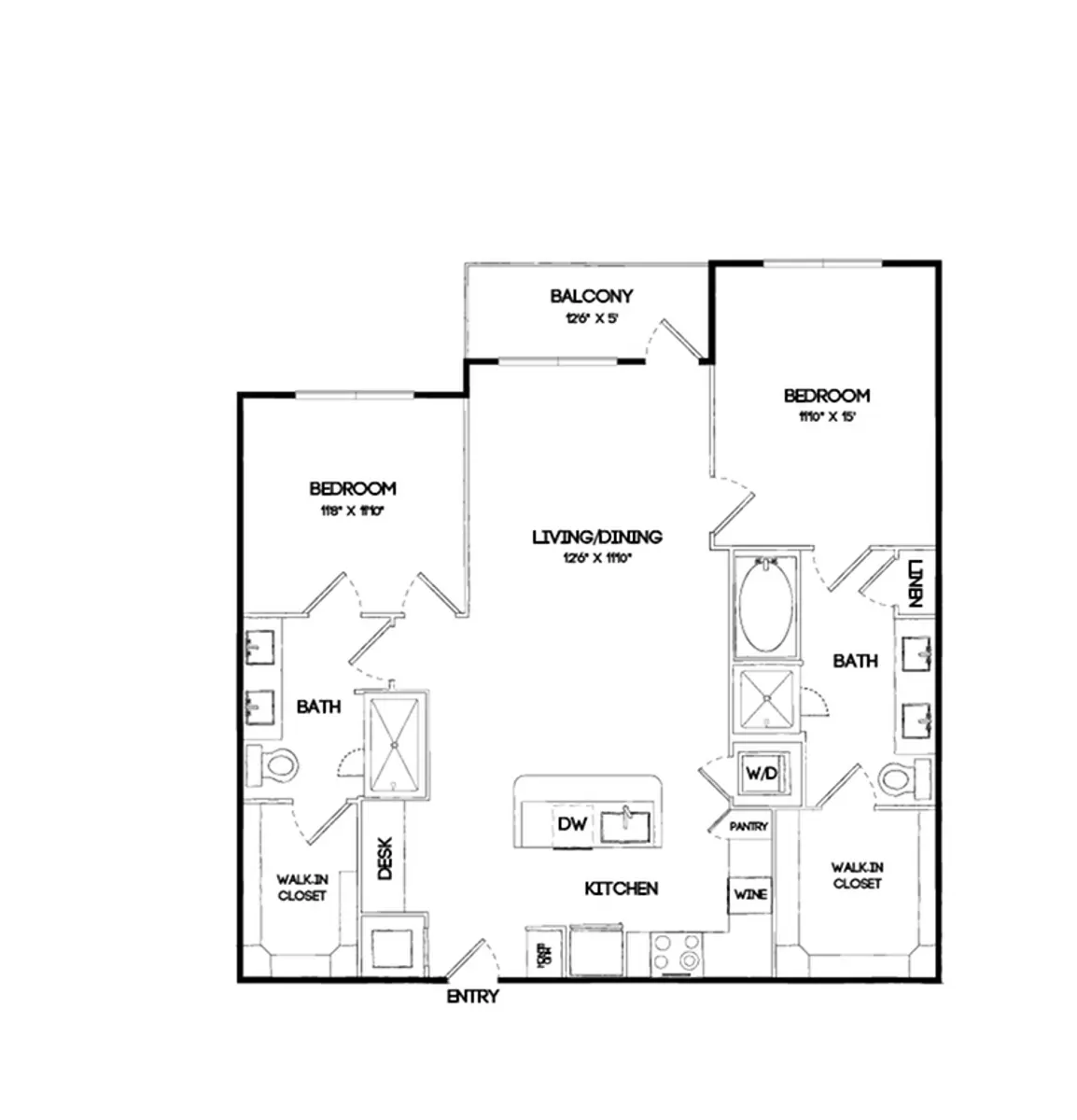 The Gabriella Rise apartments Dallas Floor plan 25
