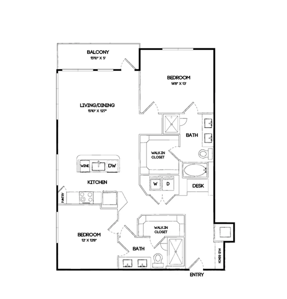 The Gabriella Rise apartments Dallas Floor plan 27