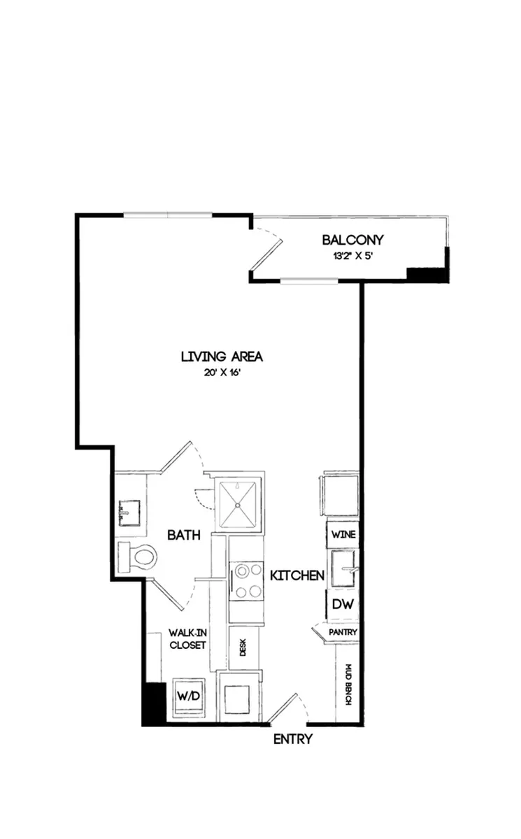 The Gabriella Rise apartments Dallas Floor plan 5