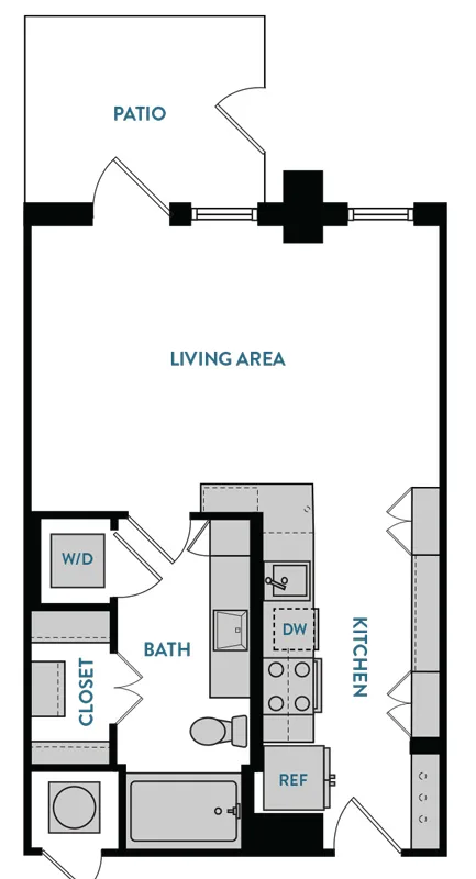 The Hamilton Rise apartments Dallas Floor plan 1