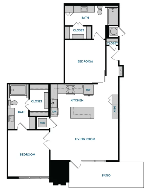 The Hamilton Rise apartments Dallas Floor plan 14