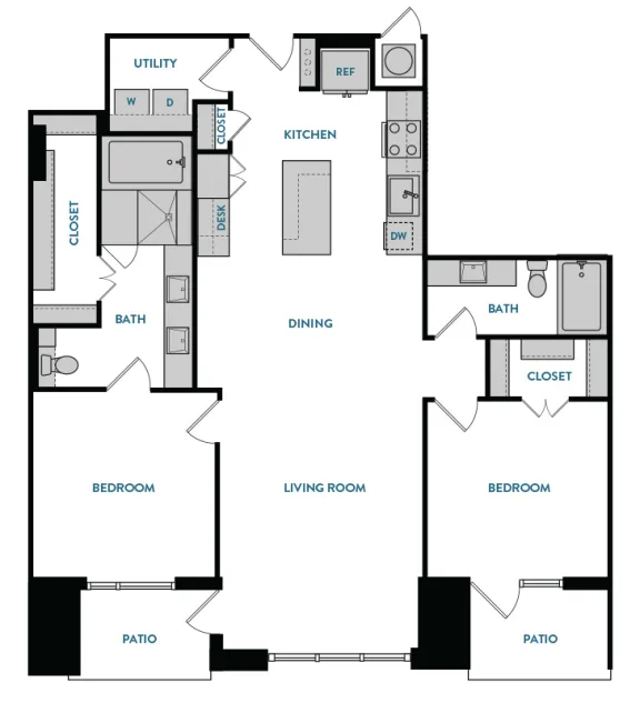 The Hamilton Rise apartments Dallas Floor plan 17