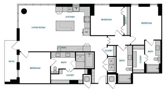 The Hamilton Rise apartments Dallas Floor plan 24