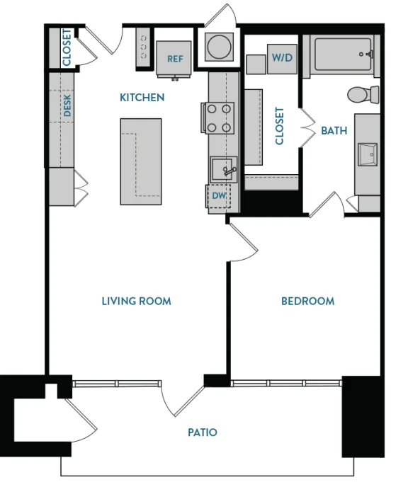 The Hamilton Rise apartments Dallas Floor plan 6