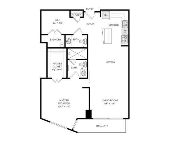 The Heights at Park Lane Rise apartments Dallas Floor plan 10