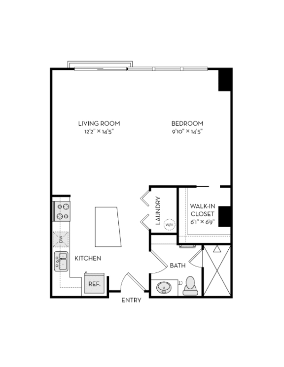 The Heights at Park Lane Rise apartments Dallas Floor plan 5