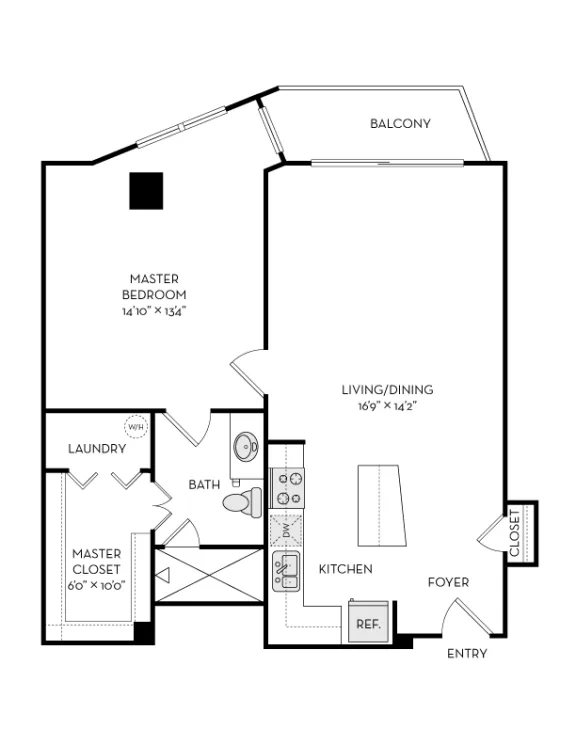 The Heights at Park Lane Rise apartments Dallas Floor plan 7