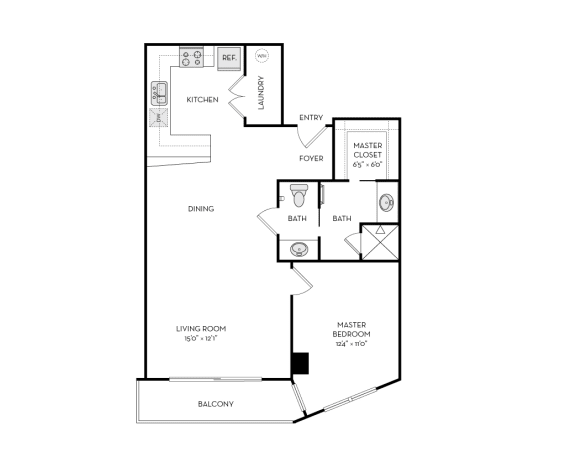 The Heights at Park Lane Rise apartments Dallas Floor plan 8
