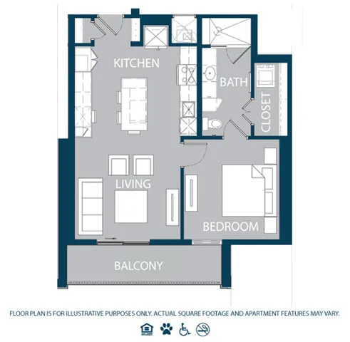 The Jordan by Windsor Rise apartments Dallas Floor plan 1