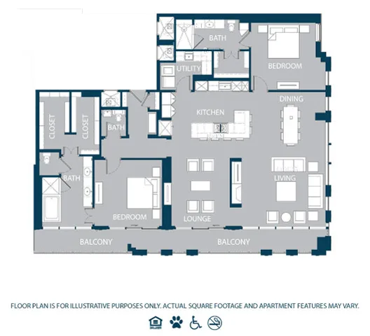 The Jordan by Windsor Rise apartments Dallas Floor plan 13