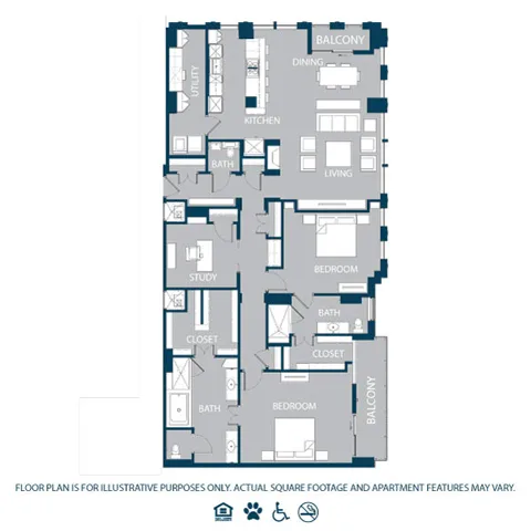 The Jordan by Windsor Rise apartments Dallas Floor plan 14