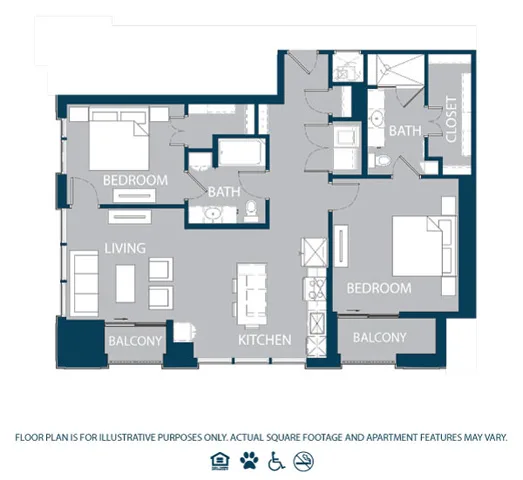The Jordan by Windsor Rise apartments Dallas Floor plan 6