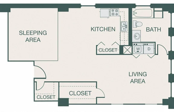 The Kirby Rise apartments Dallas Floor plan 11