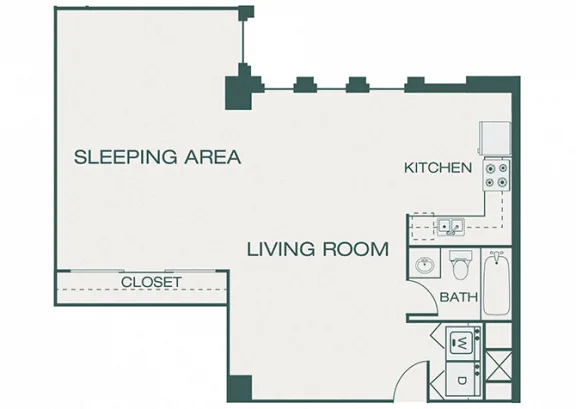 The Kirby Rise apartments Dallas Floor plan 12