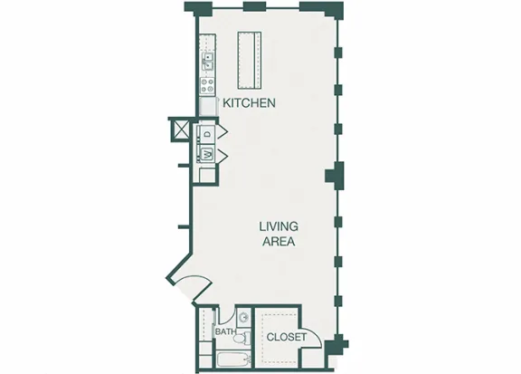 The Kirby Rise apartments Dallas Floor plan 15